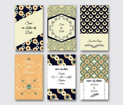 Set of the card templates Stock Illustration