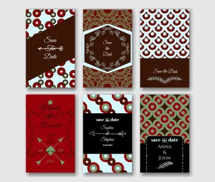 Set of the card templates Stock Illustration