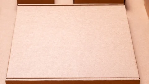 Set of Cardboard boxes background Stock Footage 111418816