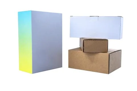 Set of cardboard boxes Stock Photos