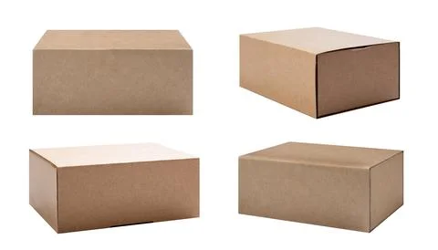 Set of cardboard boxes Stock Photos