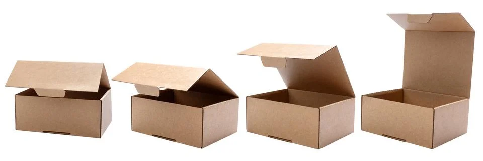 Set of cardboard boxes Stock Photos