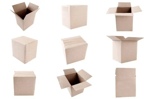 A set of cardboard boxes Stock Photos