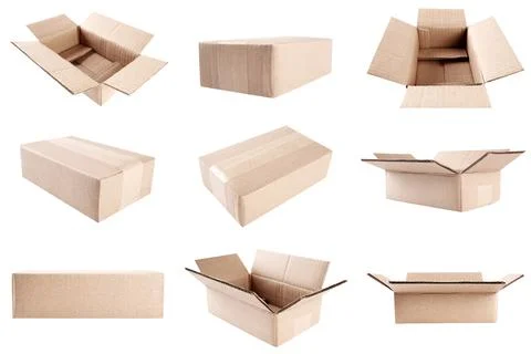 A set of cardboard boxes Stock Photos