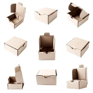 A set of cardboard boxes Stock Photos