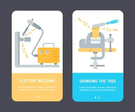 Set of Cards of Construction Tools.. Free Stock Illustration