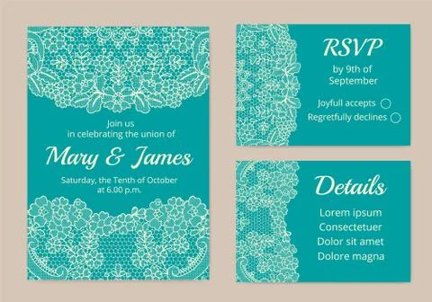Set of cards Stock Illustration
