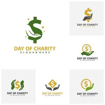 Set of Care Money logo vector template. Creative Care Money logo design con.. Stock Illustration