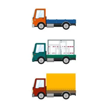 Set of Cargo Trucks イラスト素材