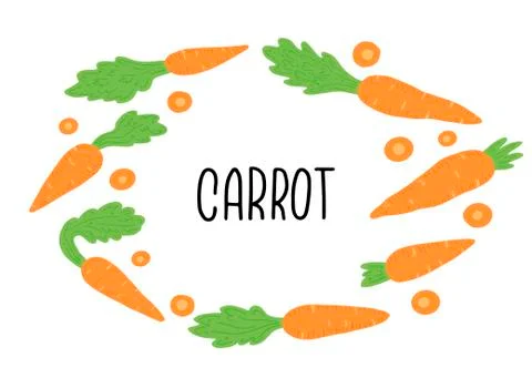 Set of carrot vector illustration isolated. Stock Illustration