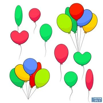Set of cartoon balloons Иллюстрация