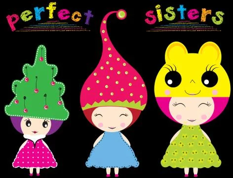 Set of cartoon characters. Stock Illustration