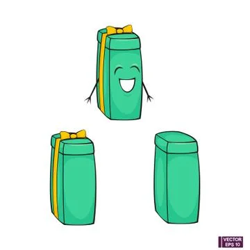 Set of cartoon gift boxes. Stock Illustration