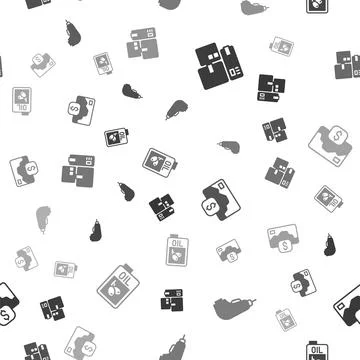 Set Cash register machine, Scanner scanning bar code, Credit card and Bottle  Illustrazione stock