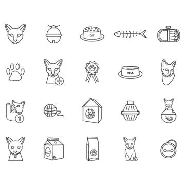 Set Of Cat Icons Stock-Illustration