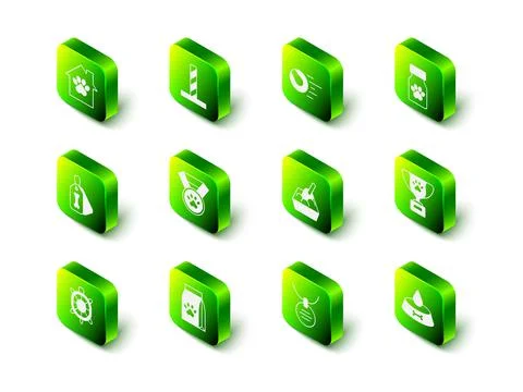 Set Cat scratching post with toy, Pet toys ball, Medicine bottle and pills Stock Illustration