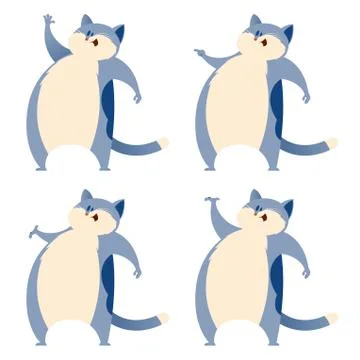 Set of cats Stock Illustration