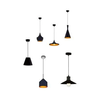 Set of ceiling lamp vector illustration. hanging lamp sign and symbol. Stock Illustration