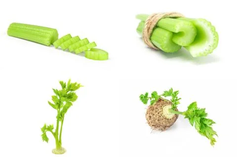 Set of celery isolated on a white background cutout Foto stock