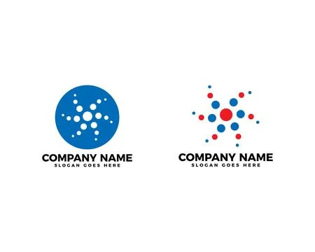 Set of Cell vector logo, Bio molecular laboratory symbol Stock Illustration
