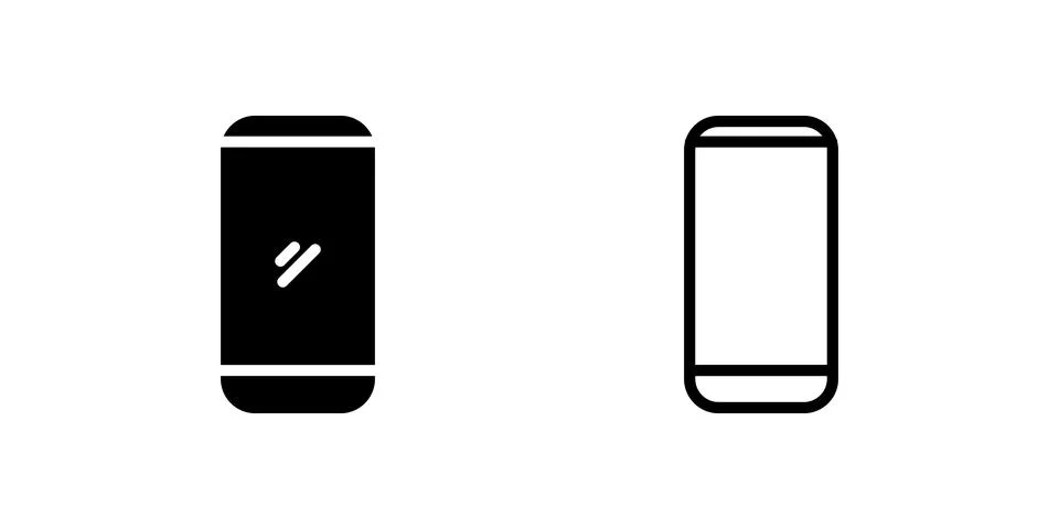 A set of cellphone or mobile device icons, representing communication and t.. Stock Illustration