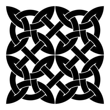 Set of celtic knot seamless pattern georgian style isolated on white background. 스톡 일러스트