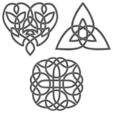 Set Celtic pattern vector Illustrazione stock