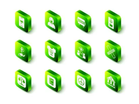 Set Censor and freedom of speech, Censored stamp, Peace, Courthouse buildin.. Illustrazione stock