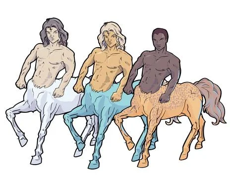 Set of centaurs Stock Illustration