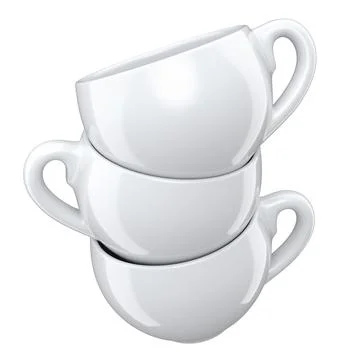 Set of ceramic coffee cup for cappuccino, americano, espresso, mocha, latte 스톡 일러스트