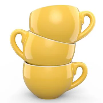 Set of ceramic coffee cup for cappuccino, americano, espresso, mocha, latte 스톡 일러스트