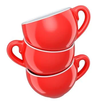 Set of ceramic coffee cup for cappuccino, americano, espresso, mocha, latte 스톡 일러스트