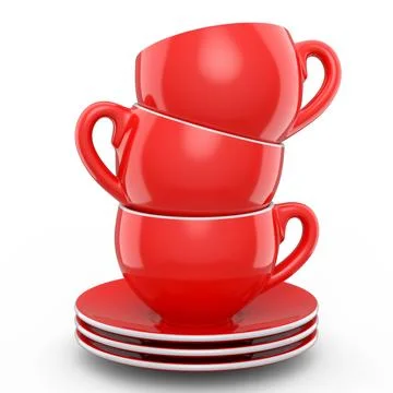 Set of ceramic coffee cup for cappuccino, americano, espresso, mocha, latte Illustrazione stock