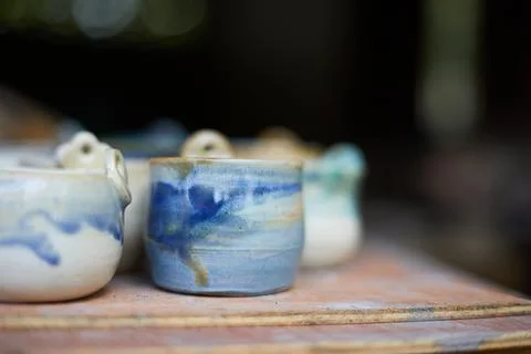 Set of Ceramic, stylish tableware Stock Photos