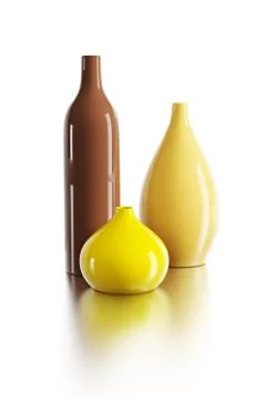 Set of ceramic vases Stock Illustration