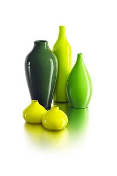 Set of ceramic vases Stock Illustration