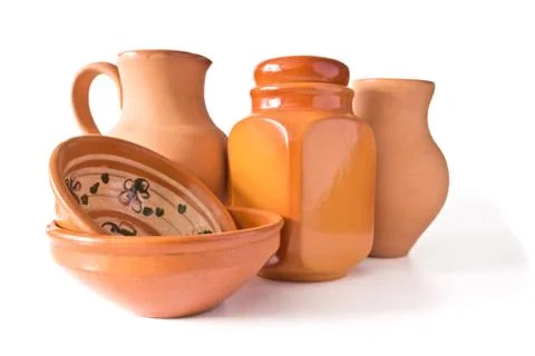 A set of ceramic ware Stock Photos