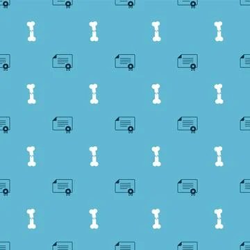 Set Certificate template and Human broken bone on seamless pattern. Vector Stockillustratie