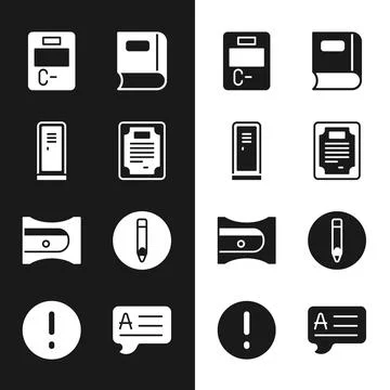 Set Certificate template, Locker or changing room, Exam paper with incorrect 스톡 일러스트