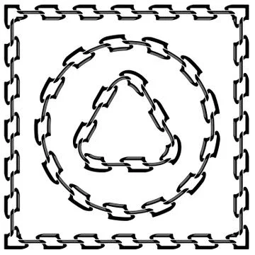 Set of Chain Frames Isolated on White Background イラスト素材