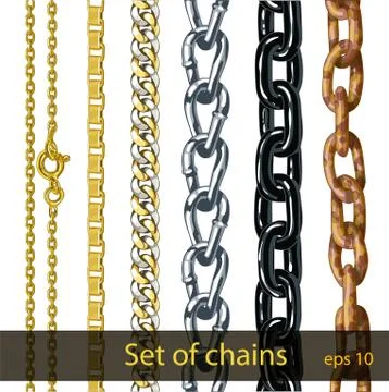 Set of chains Stock Illustration