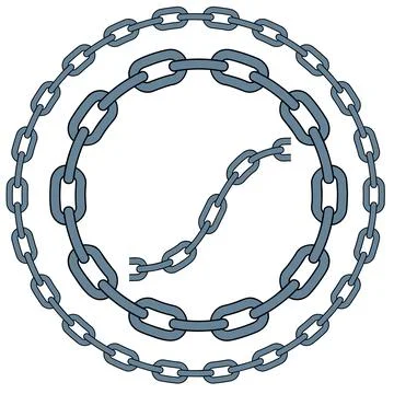 Set of chains on white イラスト素材