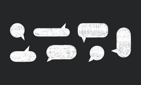 Set of chalk speech bubbles Stock-Illustration