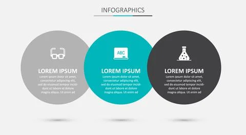 Set Chalkboard, Glasses and Test tube. Business infographic template. Vector Illustration