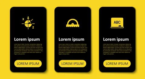 Set Chalkboard, Protractor grid and Trigonometric circle. Business infographic Stock Illustration