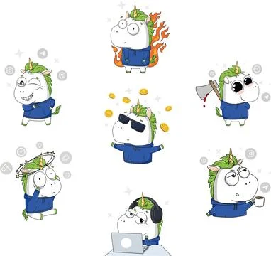 Set of characters Stock Illustration