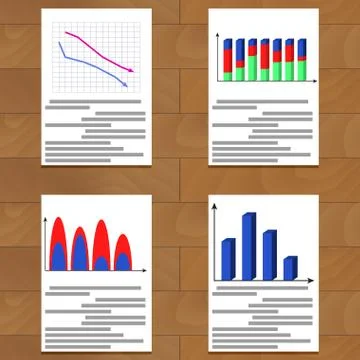 Set of charts Stock Illustration