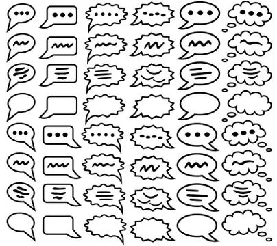 Set of Chat bubble icons Stock Illustration