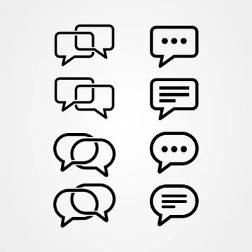 Set of chat bubble icons. Stock Illustration