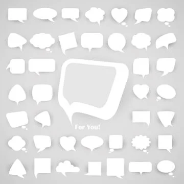 Set of chat bubbles Stock Illustration